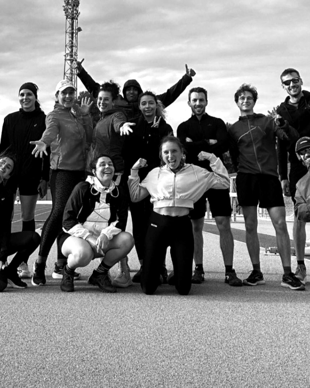 Le groupe running de Gaius apr&egrave;s une s&eacute;ance sur piste